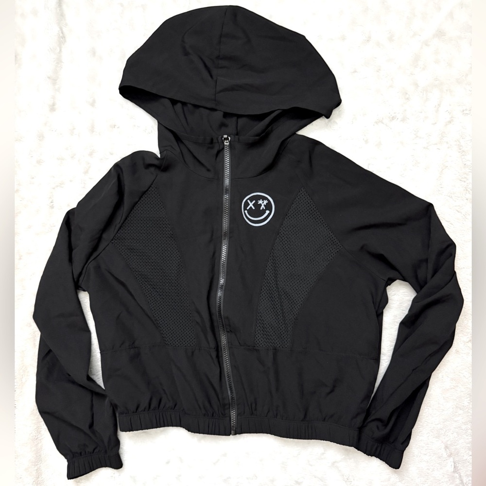 SALTY SAVAGE Lightweight Hooded Jacket in Black